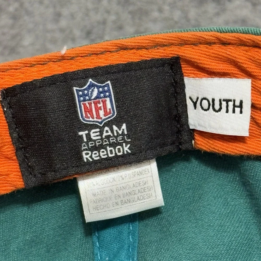 Vintage Reebok Miami Dolphins Youth Green Adjustable‎ Hat Cap NFL